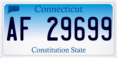CT license plate AF29699