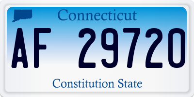CT license plate AF29720
