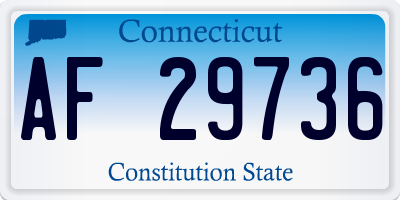 CT license plate AF29736