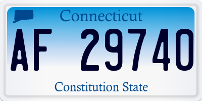 CT license plate AF29740
