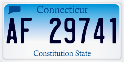 CT license plate AF29741