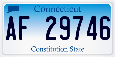 CT license plate AF29746
