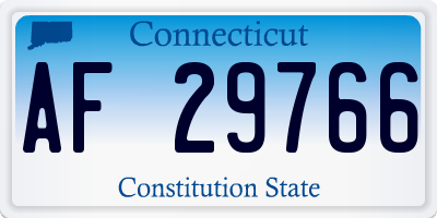 CT license plate AF29766