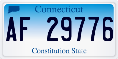 CT license plate AF29776