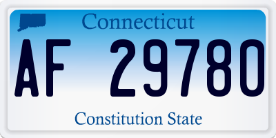 CT license plate AF29780