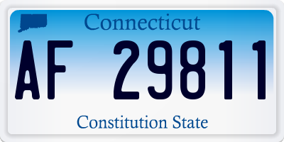 CT license plate AF29811