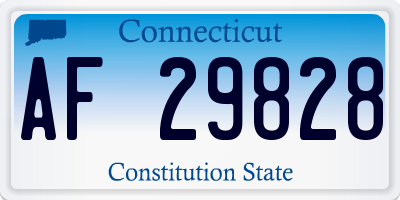 CT license plate AF29828