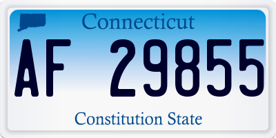 CT license plate AF29855