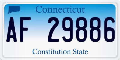 CT license plate AF29886