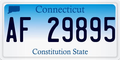 CT license plate AF29895