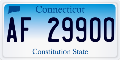 CT license plate AF29900