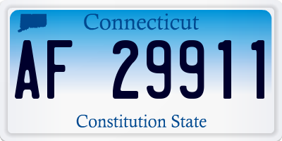 CT license plate AF29911