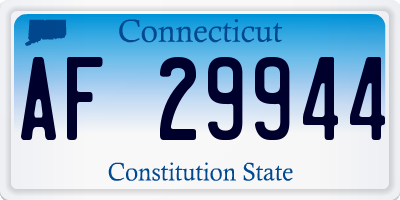 CT license plate AF29944