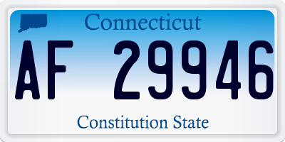 CT license plate AF29946