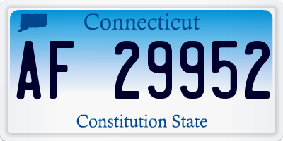 CT license plate AF29952