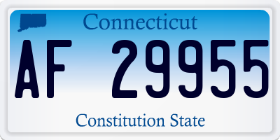 CT license plate AF29955