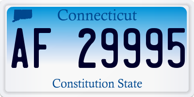 CT license plate AF29995