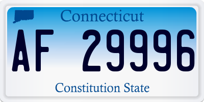 CT license plate AF29996