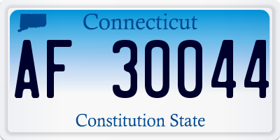 CT license plate AF30044