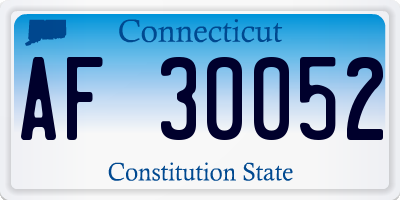 CT license plate AF30052