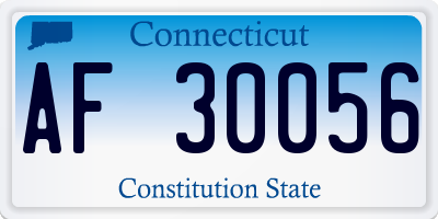 CT license plate AF30056