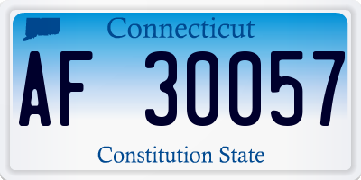 CT license plate AF30057