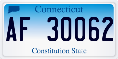 CT license plate AF30062