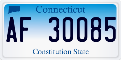 CT license plate AF30085