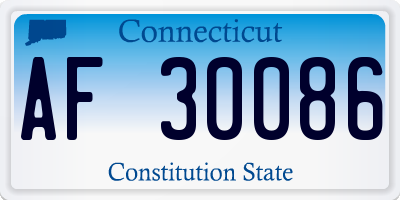 CT license plate AF30086