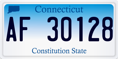 CT license plate AF30128