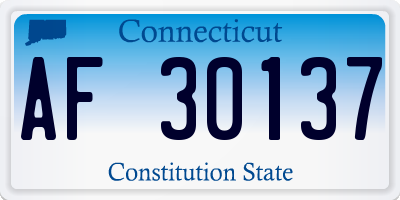 CT license plate AF30137