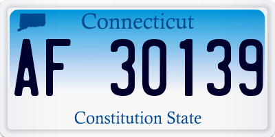 CT license plate AF30139