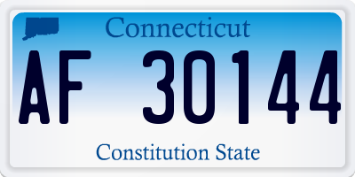 CT license plate AF30144