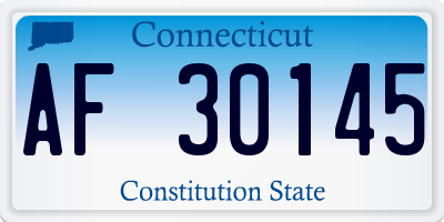 CT license plate AF30145