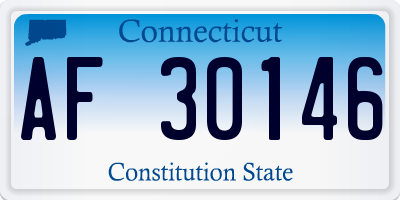CT license plate AF30146