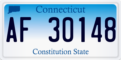 CT license plate AF30148