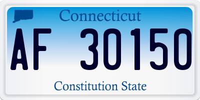 CT license plate AF30150