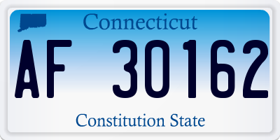 CT license plate AF30162