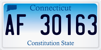 CT license plate AF30163