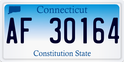 CT license plate AF30164