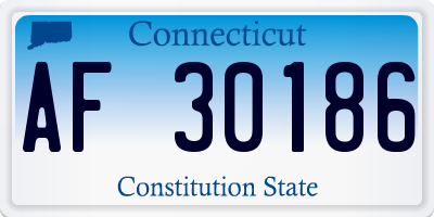 CT license plate AF30186