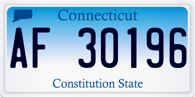 CT license plate AF30196