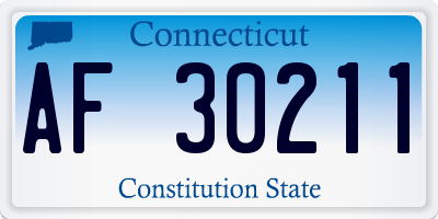 CT license plate AF30211