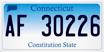 CT license plate AF30226
