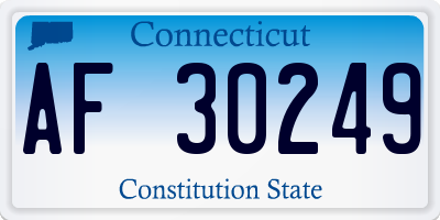 CT license plate AF30249