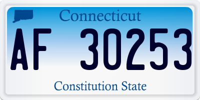 CT license plate AF30253