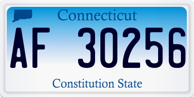 CT license plate AF30256
