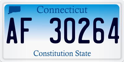 CT license plate AF30264