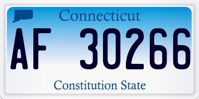 CT license plate AF30266