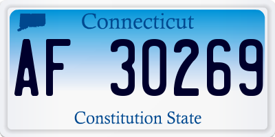 CT license plate AF30269